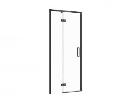 CERSANIT - Sprchové dveře LARGA ČERNÉ 90X195, levé, čiré sklo (S932-128)
