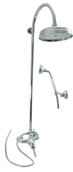 SLEZAK-RAV Vodovodní baterie sprchová LABE s hlavovou a ruční sprchou, Barva: chrom, Rozměr: 150 mm L581.5/3