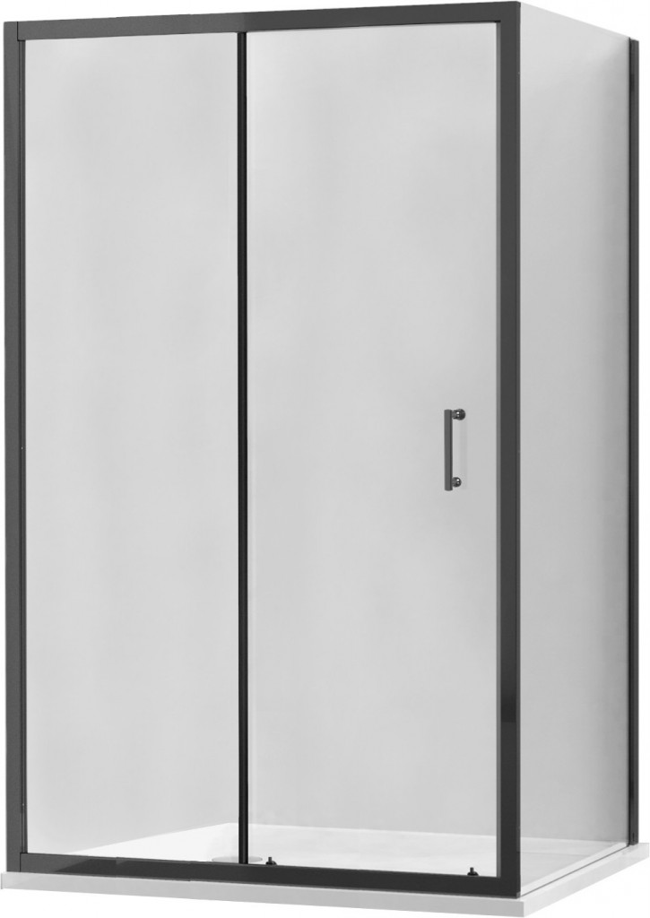 MEXEN/S APIA sprchový kout 120x100, transparent, černá 840-120-100-70-00
