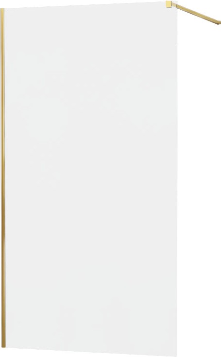 MEXEN/S KIOTO Sprchová zástěna WALK-IN 110x200 cm 8 mm, zlatá, matné sklo 800-110-101-50-30