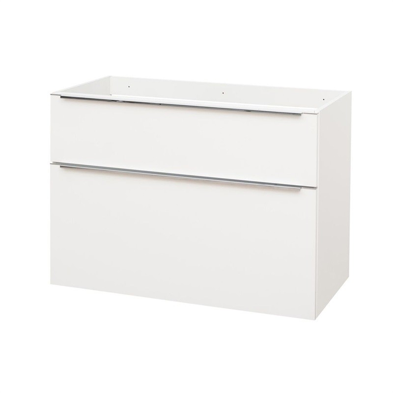MEREO Mailo, koupelnová skříňka 101 cm, bílá, chrom madlo CN512S