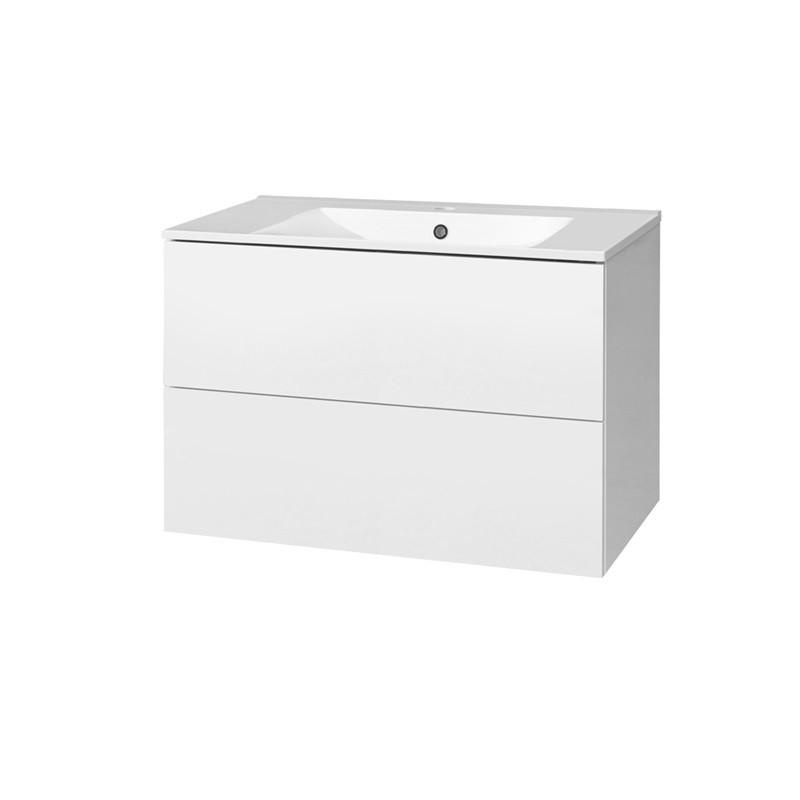 MEREO Aira, koupelnová skříňka s keramickým umyvadlem 81 cm, bílá CN711