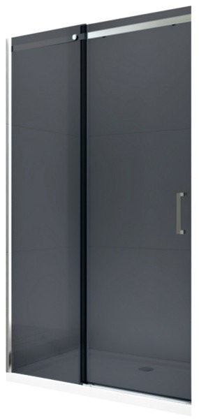 MEXEN OMEGA posuvné dveře 150x190 cm 8 mm chrom, grey se sadou pro niku 825-150-000-01-40