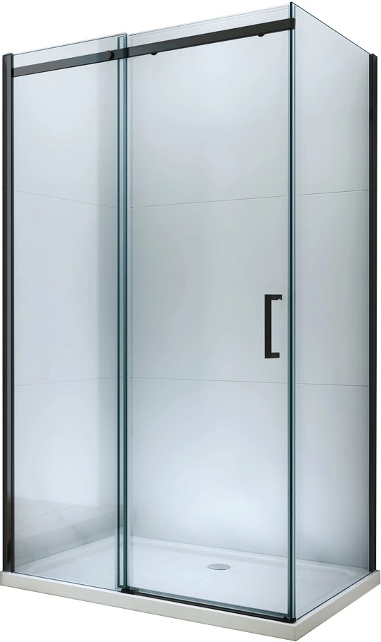 MEXEN/S OMEGA sprchový kout 160x100, transparent, černá 825-160-100-70-00