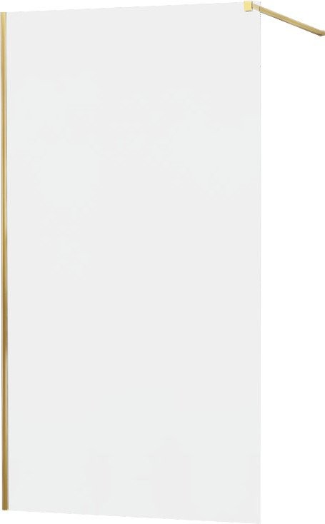 MEXEN/S KIOTO Sprchová zástěna WALK-IN 70x200 cm 8 mm, zlatá, matné sklo 800-070-101-50-30