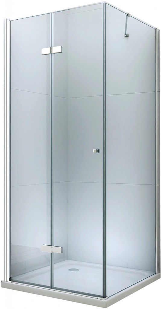 MEXEN/S Lima sprchový kout zalamovací 110x100, sklo transparent, chrom + vanička 856-110-100-01-00-4010