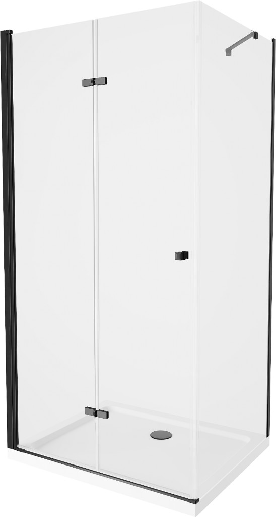 MEXEN/S Lima sprchový kout 70x90, transparent, černá + bílá vanička se sifonem 856-070-090-70-00-4010B