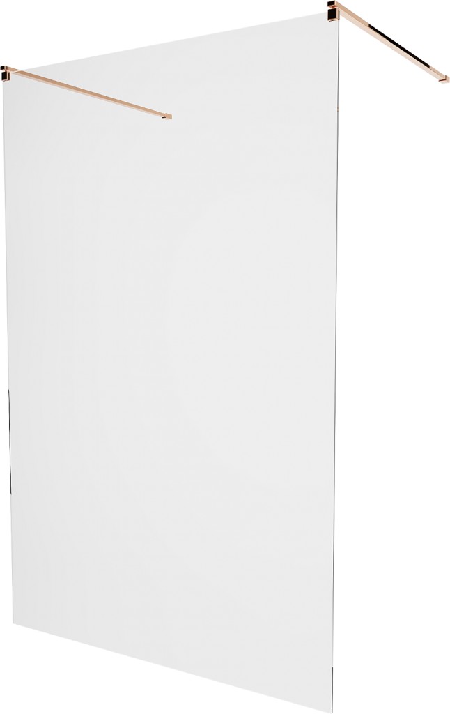MEXEN/S KIOTO samostatně stojící sprchová zástěna 130 x 200, transparent 8 mm, růžové zlato 800-130-002-60-00