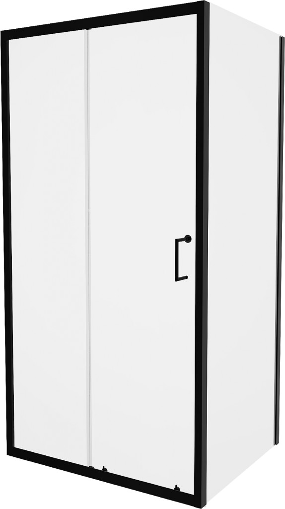 MEXEN/S Apia obdelník 135x90 cm, transparent, černá 840-135-090-70-00