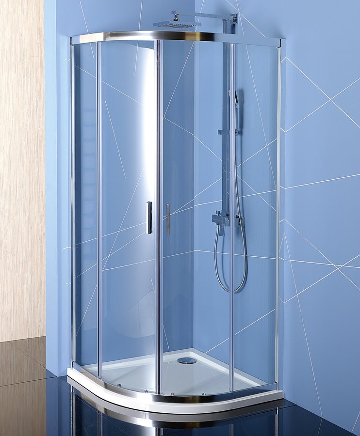 POLYSAN EASY čtvrtkruhová sprchová zástěna 800x800, L/R, čiré sklo EL2515