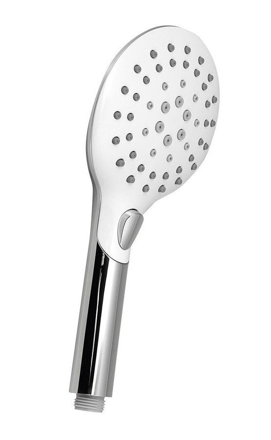 SAPHO Ruční masážní sprcha s tlačítkem, 6 režimů sprchování, průměr 120, ABS/chrom/bílá 1204-20