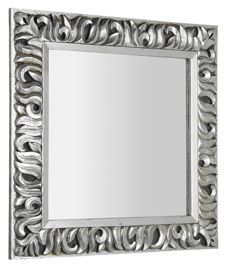 SAPHO ZEEGRAS zrcadlo ve vyřezávaném rámu 90x90cm, stříbrná IN401
