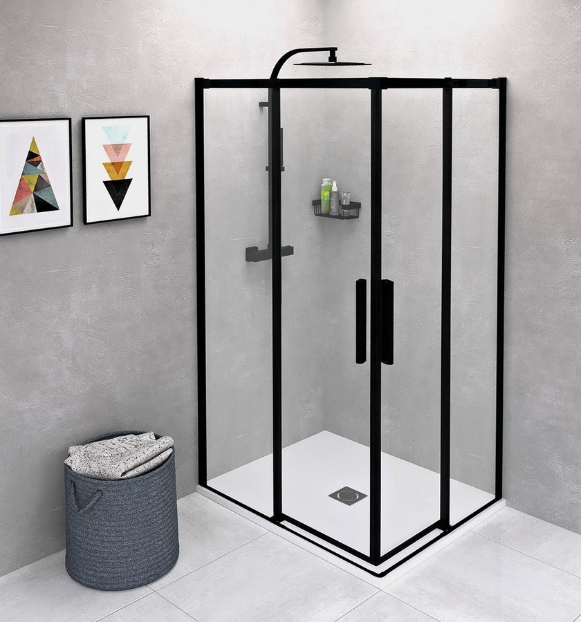 POLYSAN ALTIS BLACK obdélníkový sprchový kout 1000x900 L/P varianta, rohový vstup, čiré sklo AL1512BAL1592B