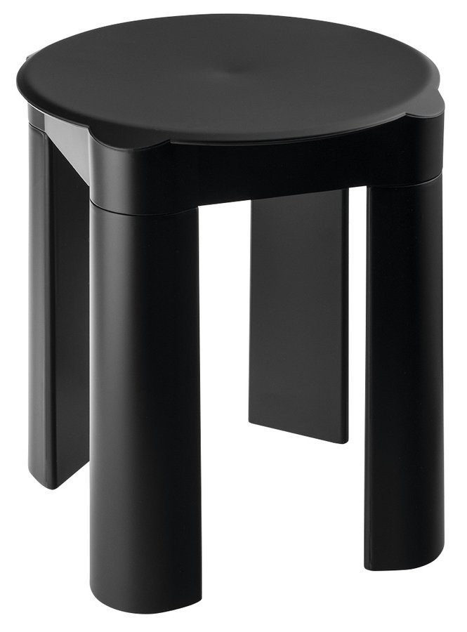 SAPHO COLORED koupelnová stolička 37x39x37cm, ABS, černá mat A56013