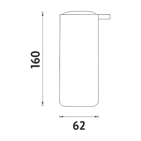 Nimco Omi bílá mat dávkovač tekutého mýdla pumpička plast OM 16031-05 OM 16031-05