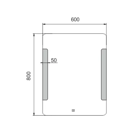 Nimco zrcadlo LED senzor  600 x 800 Model 18000 hliníkový rám ZP 18002V ZP 18002V