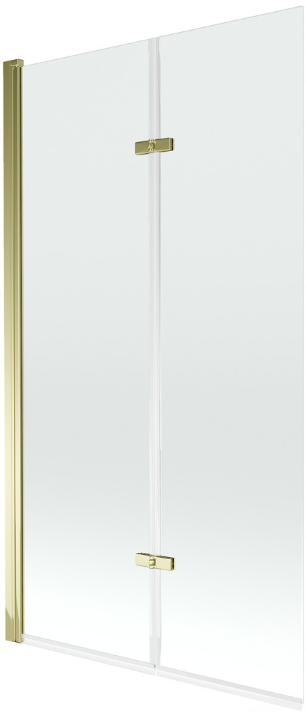 MEXEN Castor vanová zástěna 2-křídlo 100x150 cm, transparent, zlato 892-100-002-50-00