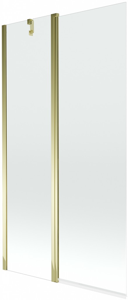 MEXEN Flip vanová zástěna 1-křídlo 100x150 cm, transparent, zlato 894-100-101-50-00