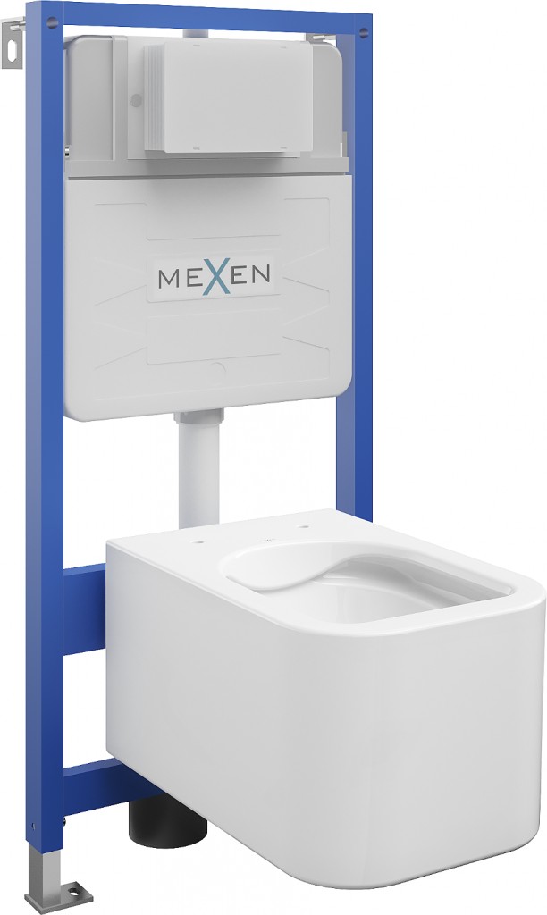 MEXEN/S WC předstěnová instalační sada Fenix Slim s mísou WC Elis,  bílá 6103391XX00