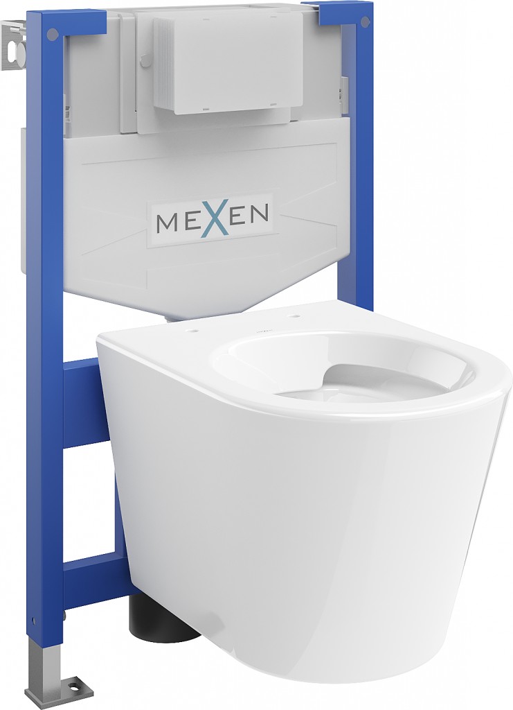 MEXEN/S WC předstěnová instalační sada Fenix XS-F s mísou WC Rico,  bílá 6803372XX00