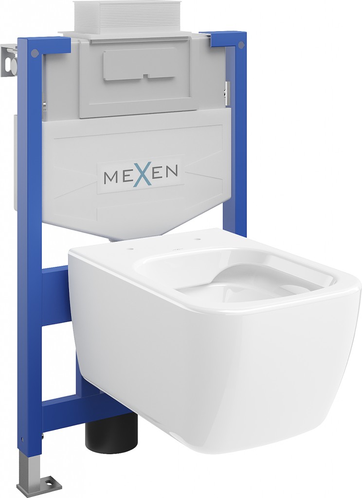 MEXEN/S WC předstěnová instalační sada Fenix XS-U s mísou WC Stella,  bílá 6853368XX00
