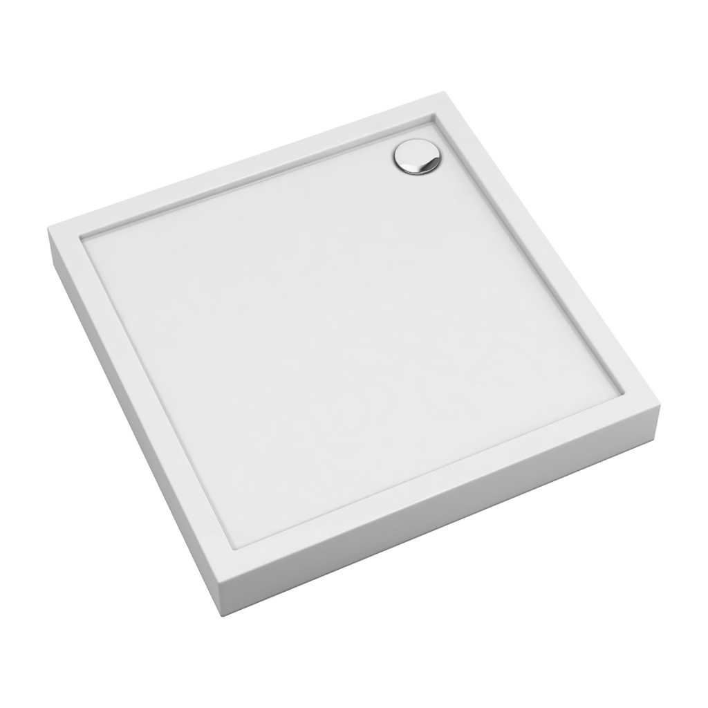OMNIRES CAMDEN akrylátová sprchová vanička čtverec, 90 x 90 cm bílá lesk /BP/ CAMDEN90/KBP
