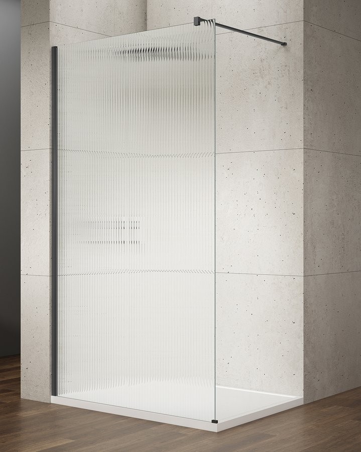 GELCO VARIO BLACK jednodílná sprchová zástěna k instalaci ke stěně, sklo nordic, 1000  GX1510-06