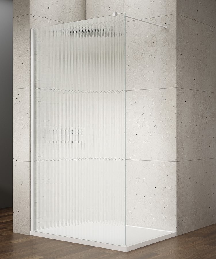 GELCO VARIO WHITE jednodílná sprchová zástěna k instalaci ke stěně, sklo nordic, 1000  GX1510-07