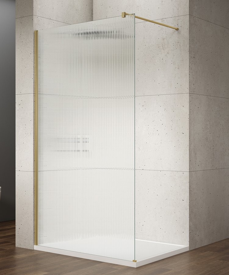GELCO VARIO GOLD jednodílná sprchová zástěna k instalaci ke stěně, sklo nordic, 1100  GX1511-08