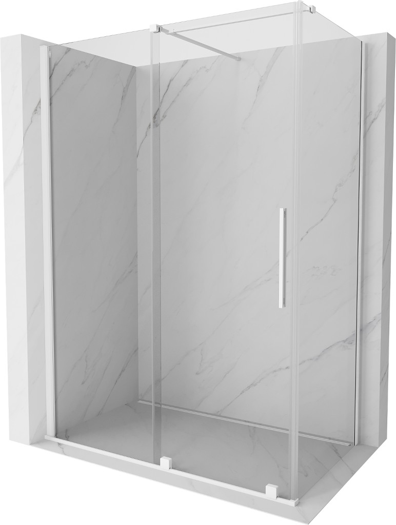 MEXEN/S Velar sprchový kout 150 x 90, transparent, bílá 871-150-090-01-20
