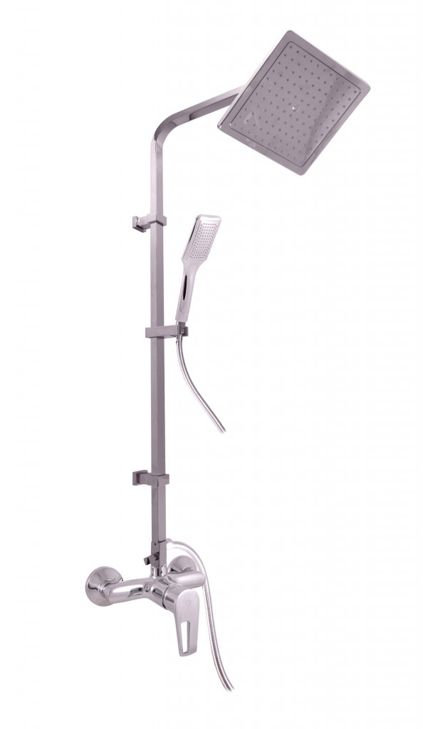 SLEZAK-RAV Vodovodní baterie sprchová COLORADO s hlavovou a ruční sprchou, Barva: chrom, Rozměr: 100 mm CO282.0/6