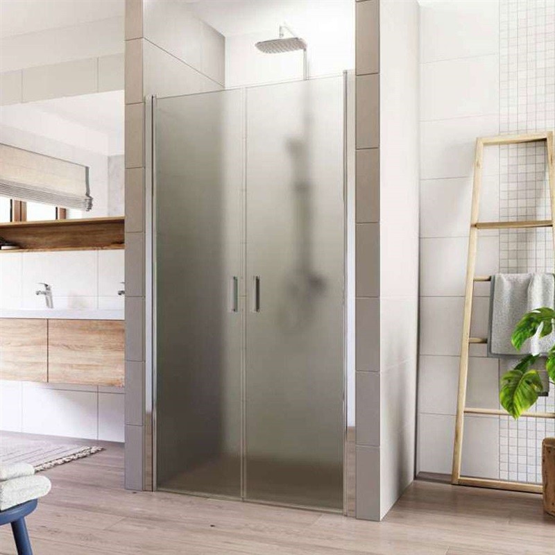 MEREO Sprchové dveře, Lima, dvoukřídlé, lítací, 80x190 cm, chrom ALU, sklo Point CK80512K
