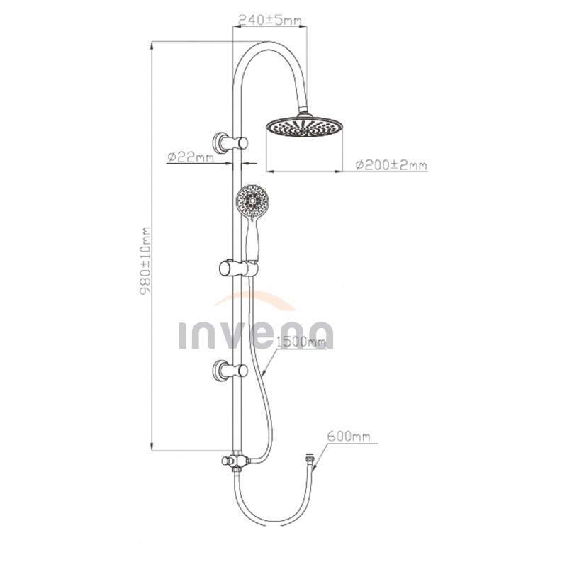 INVENA Sprchový sloup EGINA AU-13-001-C