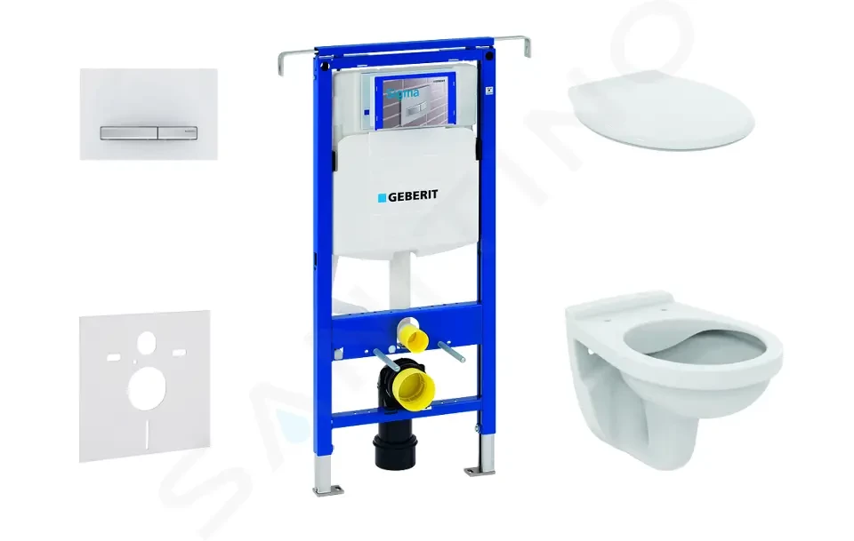 GEBERIT Duofix Set předstěnové instalace, klozet Alpha se sedátkem, tlačítko Sigma50, alpská bílá 111.355.00.5 NR8