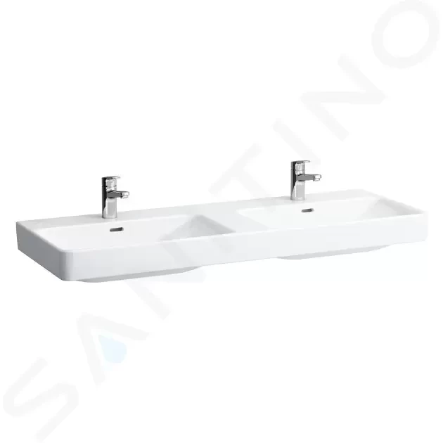 Laufen Pro S Dvojumyvadlo, 1300x460 mm, 2 otvory pro baterie, bílá H8149680001041