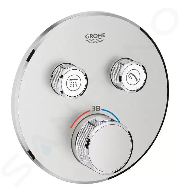 GROHE Grohtherm SmartControl Termostatická sprchová baterie pod omítku, 2 ventily, supersteel 29119DC0