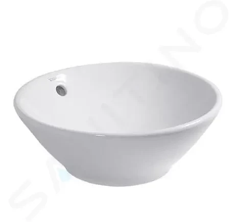 DURAVIT Bacino Umyvadlo na desku, průměr 420 mm, s přepadem, bílá 0325420000