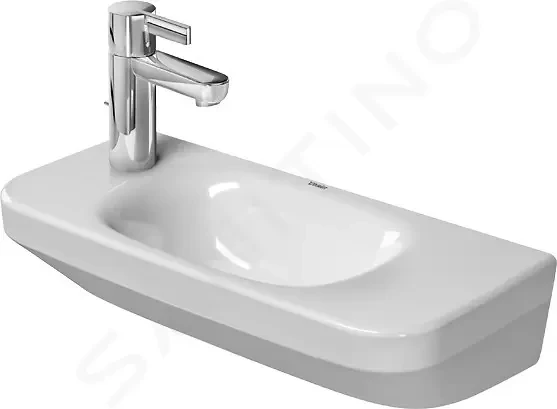 DURAVIT DuraStyle Umývátko 500x220 mm, bez přepadu, s otvorem pro baterii vpravo, bílá 0713500008