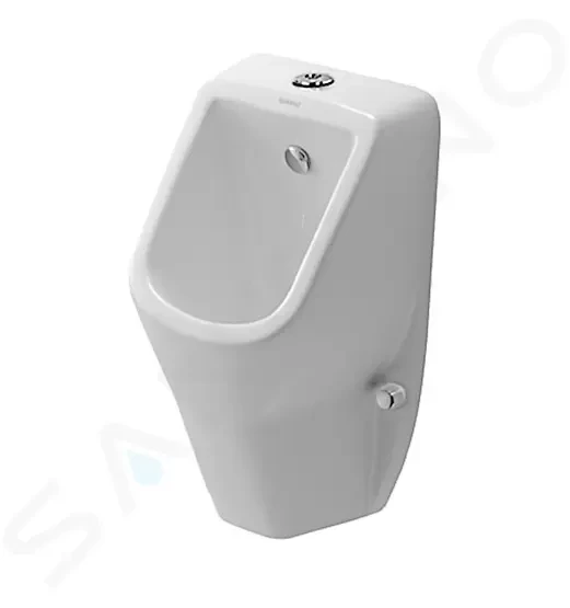 DURAVIT D-Code Pisoár, horní přívod vody, Rimless, bílá 0828300000