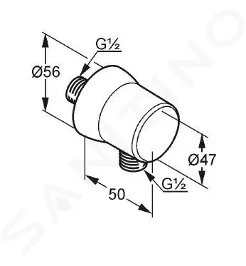 KLUDI Sprchová kolínka Nástěnné kolínko, černá mat 6306139-00