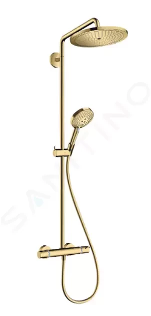 HANSGROHE Croma Select S Sprchový set Showerpipe 280 s termostatem, EcoSmart, leštěný vzhled zlata 26891990