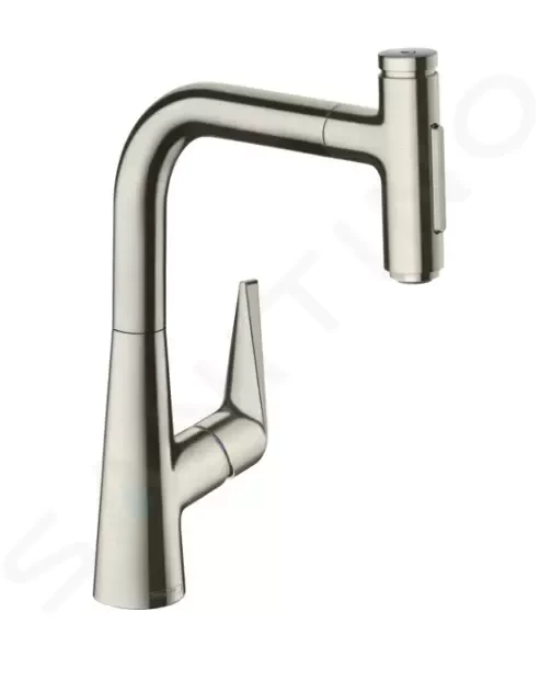 HANSGROHE Talis Select M51 Dřezová baterie s výsuvnou sprškou, vzhled nerezu 72824800