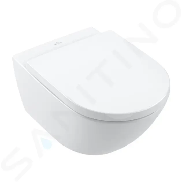 VILLEROY & BOCH Subway 3.0 Závěsné WC se sedátkem SoftClosing, TwistFlush, CeramicPlus, alpská bílá 4670TSR1