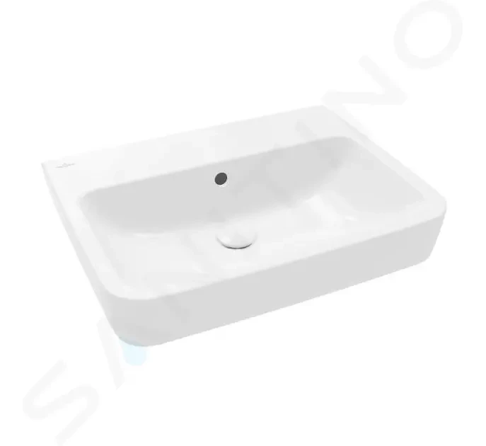 VILLEROY & BOCH O.novo Umyvadlo 600x460 mm, s přepadem, bez otvoru pro baterii, alpská bílá 4A416201