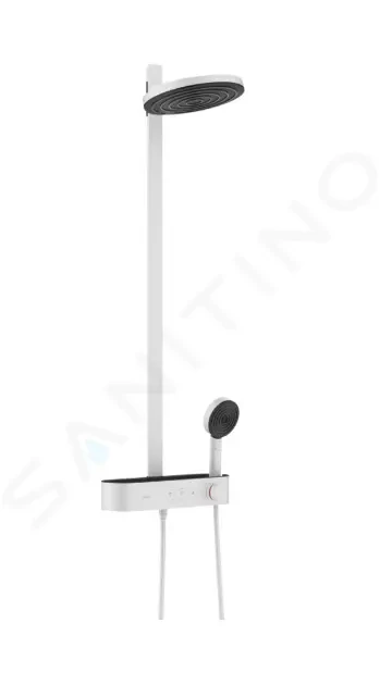 HANSGROHE Pulsify S Sprchový set s termostatem, průměr 26 cm, 3 proudy, matná bílá 24240700