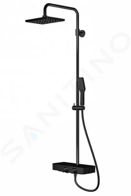 STEINBERG 390 Sprchový set s termostatem, 258x186 mm, matná černá 390 2700 S