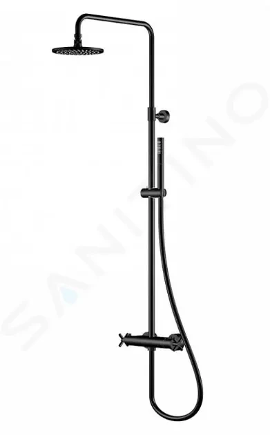 STEINBERG 250 Sprchový set s termostatem, průměr 200 mm, matná černá 250 2721 S