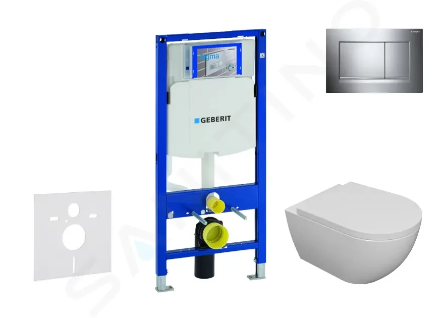 GEBERIT Duofix Set předstěnové instalace, klozetu Oudee a sedátka softclose, tlačítko Sigma30, chrom SANI11CA1101