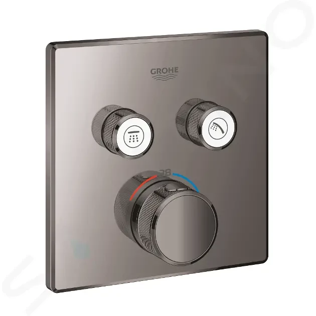 GROHE Grohtherm SmartControl Termostatická baterie pod omítku se 2 ventily, Hard Graphite 29124A00