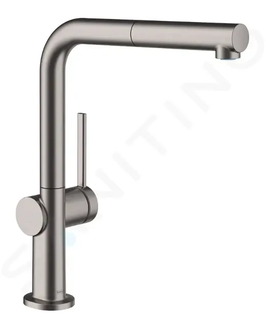 HANSGROHE M54 Dřezová baterie Talis s výsuvnou koncovkou, kartáčovaný černý chrom 72808340